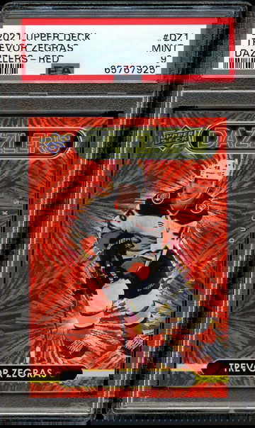 2021 Upper Deck Trevor Zegras Red Dazzlers PSA9