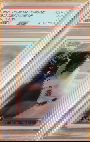 2010 Bowman Chrome Francisco Lindor PSA 7