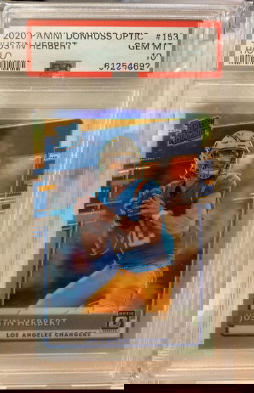 Justin Herbert Optic Holo Rated Rookie PSA 10!