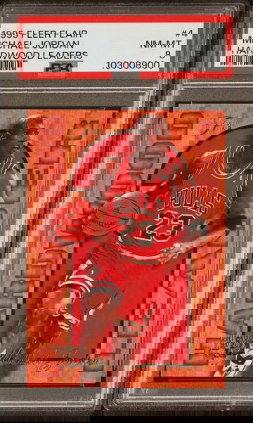 1995 Fleer Flair Hardwood Leader Michael Jordan #4 /4 PSA 8