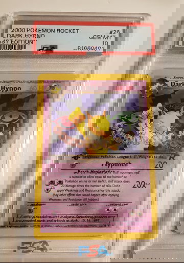 2000 Pokemon Rocket Dark Hypno #26 1st edition non holo PSA 10