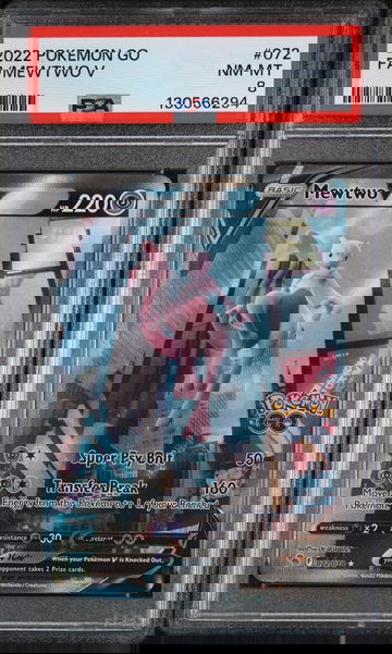 2022 Pokemon Go Mewtwo V #72 PSA 8