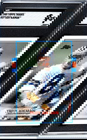 1989 Topps Troy Aikman Rookie SGC 9 Mint