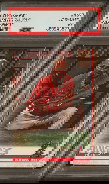 2019 Topps #437 Albert Pujols Image Variation SP PSA 10 GEM MINT (Red Shirt)