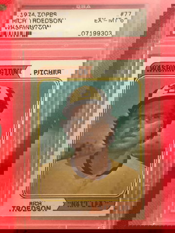 Rich Troedson 1974 Topps 77 PSA 6 Ex-Mt  Washington 