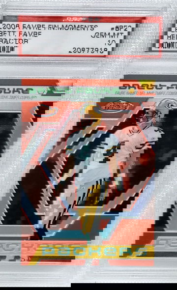 2006 Topps Finest Moments Red Refractor Pop 3 Brett Favre #BF2 #'d /399 PSA 10 Gem Mint 