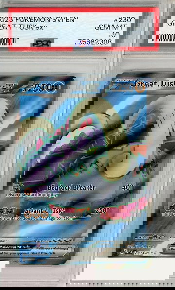 2023 POKEMON SVI EN-SCARLET VIOLET GREAT TUSK EX #230 ULTRA RARE PSA 10