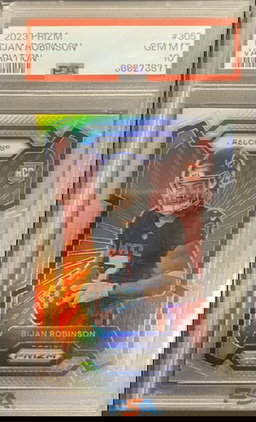 2023 Panini Prizm Rookie Variation Bijan Robinson #305 Silver Prizm (RC) PSA 10