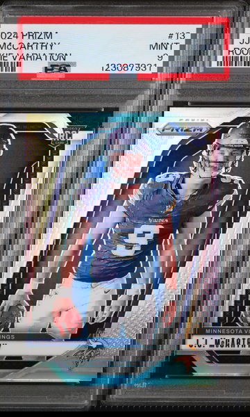 2024 Panini Prizm Rookie Variation JJ Mccarthy #13 PSA 9