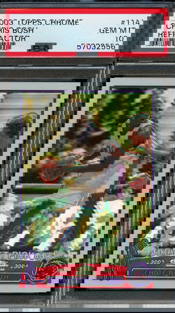 2003 Topps Chrome Refractor #114 Chris Bosh PSA 10 Gem Mint Rookie