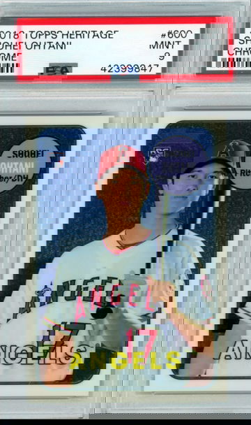 2018 Topps Heritage Chrome #600 Shohei Ohtani PSA 9 MINT!