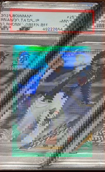 2019 Bowman Chrome Green Refractor Fernando Tatis Jr. PSA 9 89/99