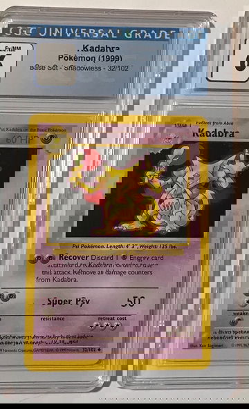 Pokémon Kadabra Base Set Shadowless 32/102 CGC 6