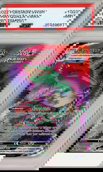 2022 POKEMON SWSH SILVER TEMPEST FA RAYQUAZA VMAX #TG20 PSA 9 MINT