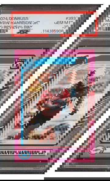 2024 Donruss Marvin Harrison Jr. Pink Optic Preview Rated Rookie PSA 10 Gem Mint