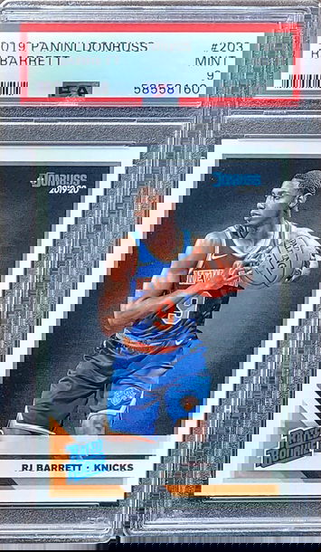 2019 RJ BARRETT Panini Donruss Rated Rookie PSA 9 RC #203