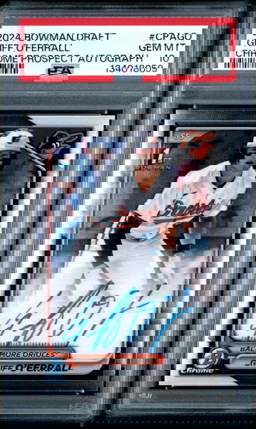 2024 Bowman Draft Griff O'Ferrall 1st Chrome Prospect Auto PSA 10 Baltimore Orioles Rookie RC