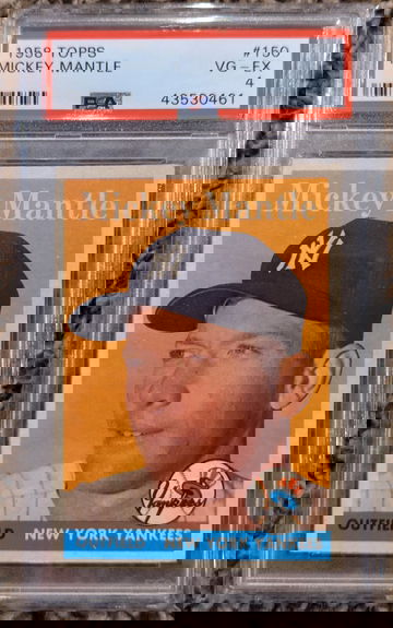 1958 Topps Mickey Mantle PSA 4