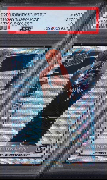 2020 Donruss Optic Rated Rookie Fanatics Box Set Anthony Edwards #151 PSA 9