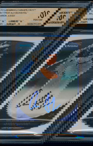 BGS 10/10 Pristine Aaron Judge Autograph Auto 2013 Bowman Chrome Draft Pick Autographs #AJ