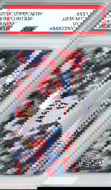 2018 TOPPS NOW SHOHEI OHTANI #53J JAPANESE ROOKIE PSA 10 GEM MT