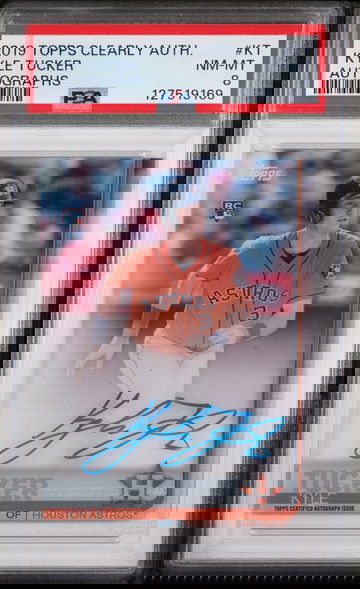 2019 Topps Clearly Authentic Autographs Kyle Tucker #KT PSA 8