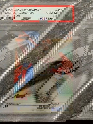 2018 Bowmans Best Ronald Acuna Jr Rookie Refractor PSA 10