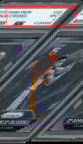 D'Angelo Russell 2015/16 Panini Prizm #322 RC PSA 9 MINT Lakers Wolves