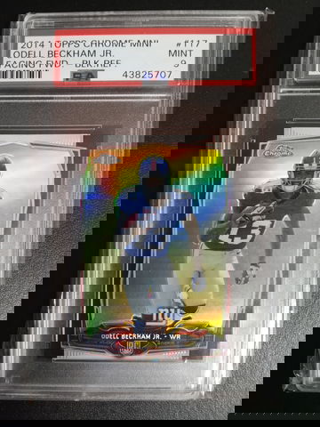 2014 Topps Chrome mini #117 Odell Beckham Jr black refactor 4/15 RC PSA 9