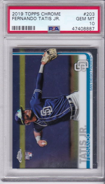 2019 Topps Chrome Fernando Tatis Jr. #203 PSA 10