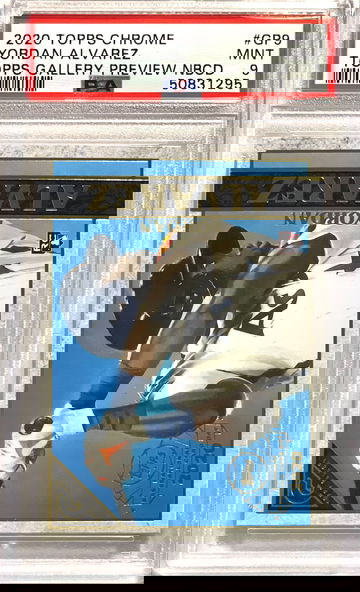 Yordan Alvarez 2020 Topps Galley Preview RC PSA9 Mint 