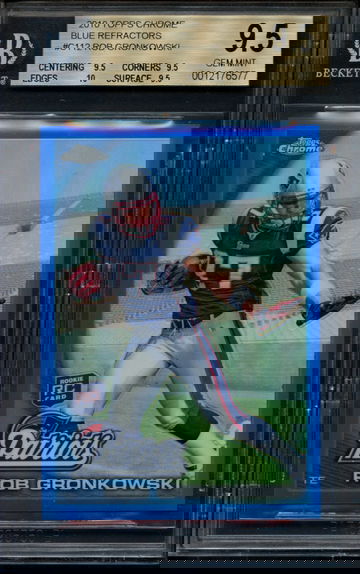 2010 Topps Chrome Rob Gronkowski Blue Refractor BGS Gem Mint 9.5