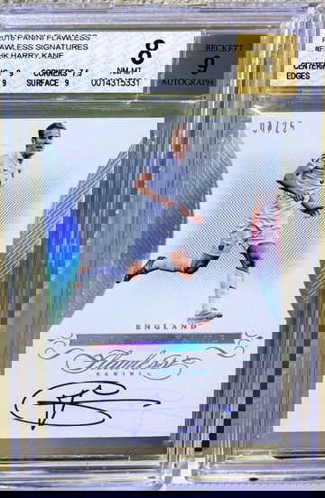 2016 Panini Flawless Soccer Signatures Harry Kane Auto BGS 8 / 9 04/25 SP