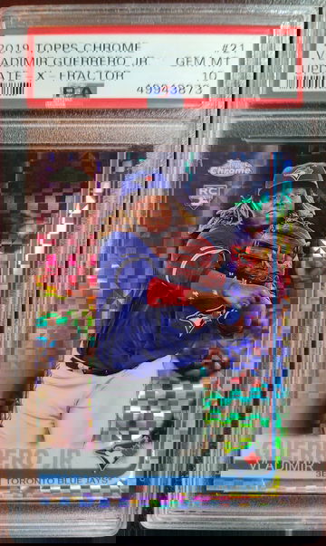 046/199 2019 Topps Chrome Update Vlad Guerrero Jr. #21 X-Fractor PSA 10