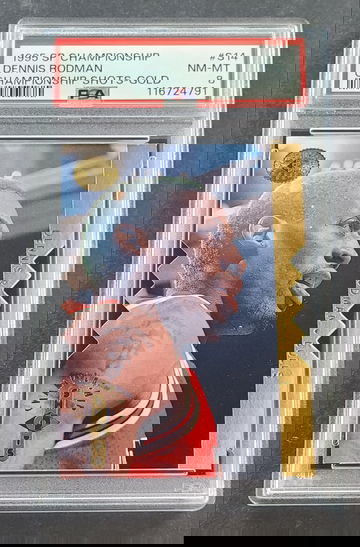 1995 SP CHAMPIONSHIP #S14 CHAMPIONSHIP GOLD DENNIS RODMAN PSA 8 