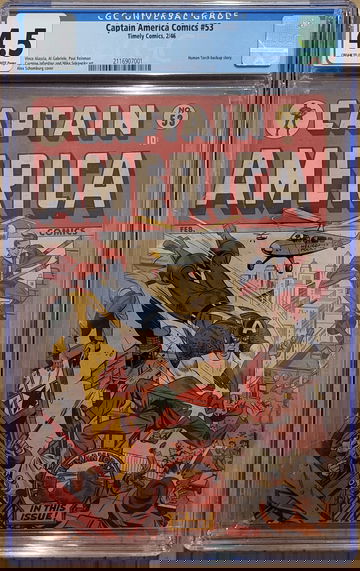 Captain America Comics #53 CGC 4.5 Schomburg cover Timely 1946