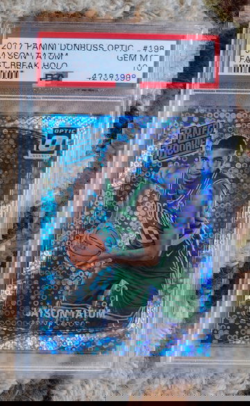 2017 Panini Donruss Optic #198 FAST BREAK HOLO SILVER PRIZM Jayson Tatum Rookie RC