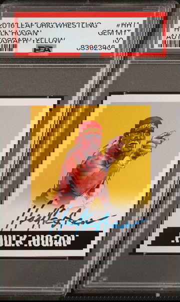 Hulk Hogan 2016 Leaf Originals Wrestling Yellow Autograph 20/50 PSA 10 Gem Mint POP 4