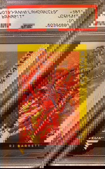 RJ Barrett 2019-20 Panini Chronicles Flux PSA 10 Gem Mint New York Knicks #581