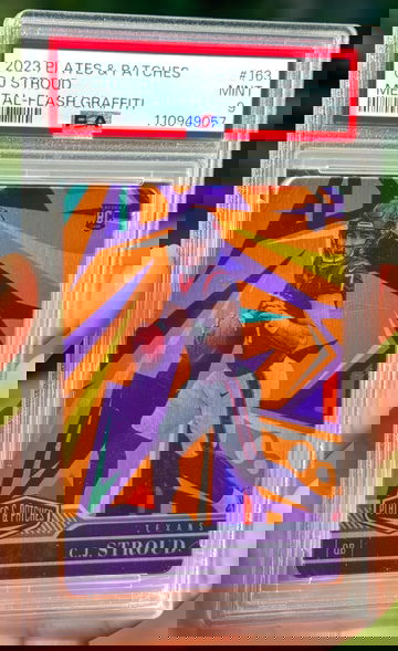 2023 Panini Plates & Patches CJ Stroud Metal Flash Graffiti #/5 PSA 9 #163 RC