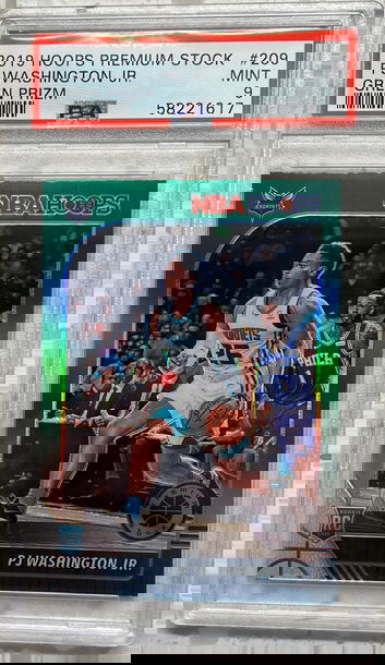 2019 panini hoops premium stock pj Washington jr psa 9 mint hornets