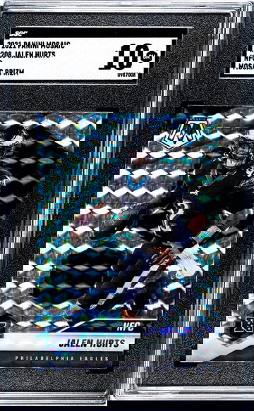 2021 Panini Mosaic #208 Jalen Hurts Nfc Mosaic Prizm SGC 10