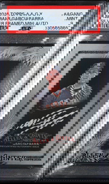 2016 Topps Allen & Ginter X Silver Framed Mini Autographs Nomar Garciaparra #AGANG PSA 9