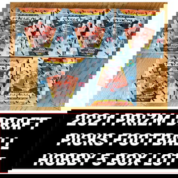 2021 PRIZM DRAFT PICKS FOOTBALL HOBBY 5 BOX LOT