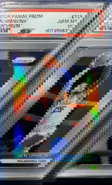 Ben Simmons 2018 panini prizm silver psa gem mint 10