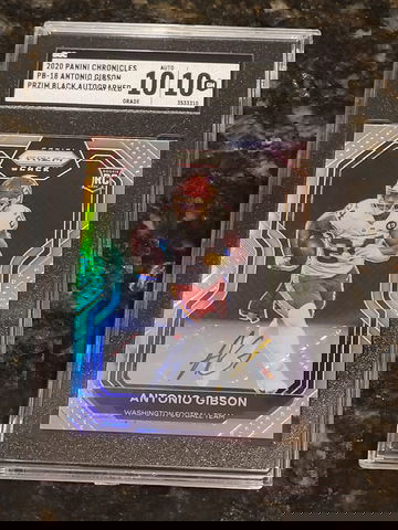 2020 Antonio Gibson Prizm Black Silver AUTO (SGC 10/10)