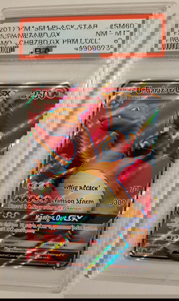2017 Pokemon SM Black Star FA / Charizard GX Promo Charuzard GX Prm. Coll #SM60 PSA 8