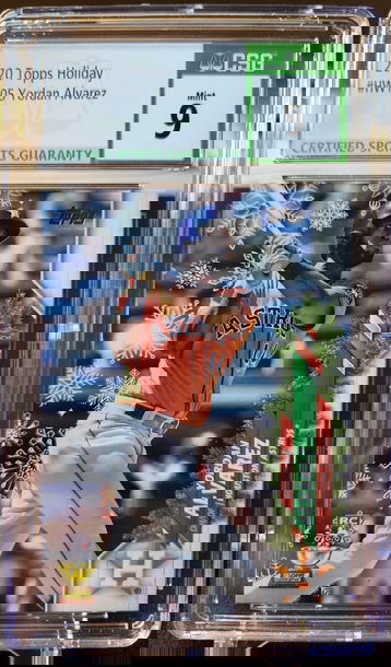 2020 Topps Holiday Yordan Alvarez #HW105 Rookie RC Mint CSG 9 Houston Astros