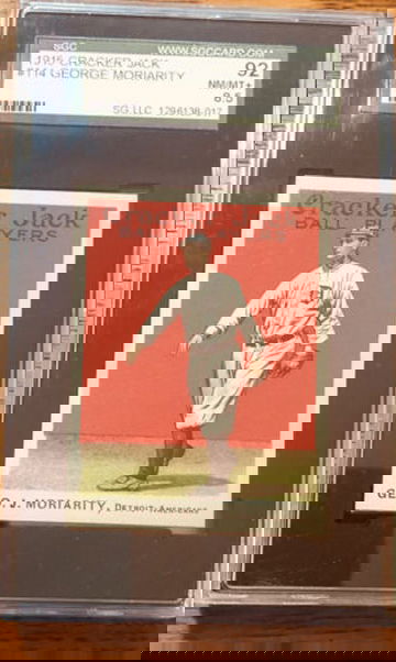 1915 Cracker Jack #114 George Moriarity SGC 92 8.5 NrMt Mt plus