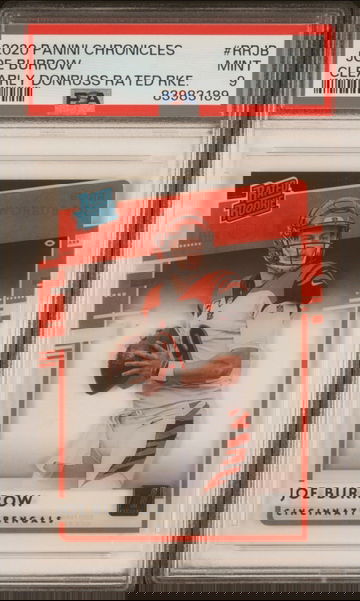 2020 Chronicles Joe Burrow #RRJB clearly donruss rated rookie PSA 9 Mint